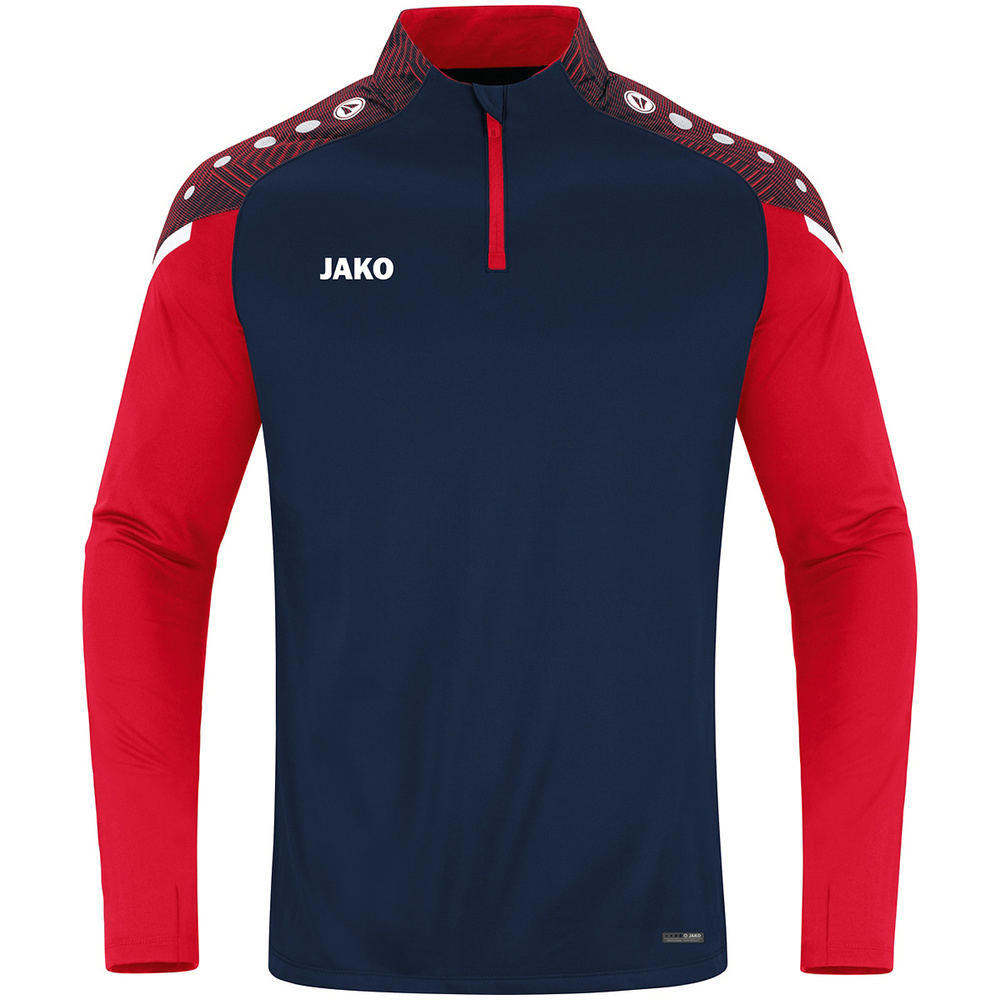 ZIP TOP JAKO PERFORMANCE, SEABLUE-RED MEN. 