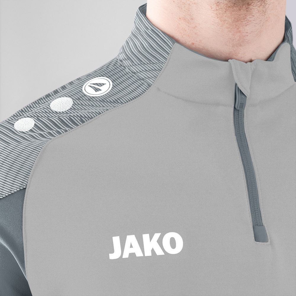 ZIP TOP JAKO PERFORMANCE, SOFT GREY-STONE GREY KIDS. 