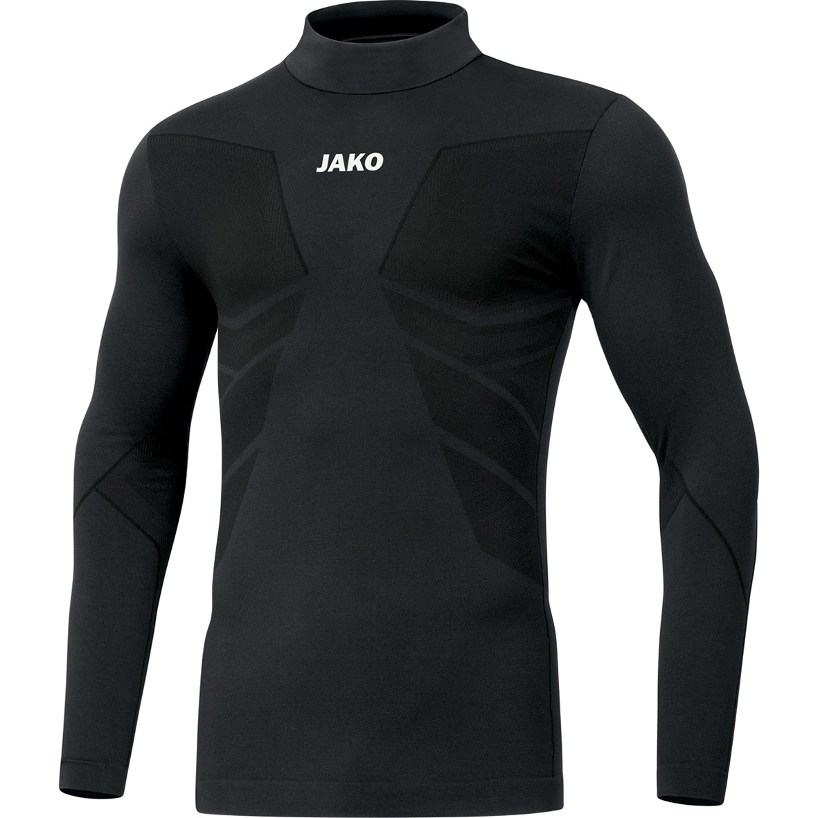 CAMISETA CUELLO ALTO JAKO COMFORT 2.0, NEGRA NIÑO.