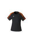 CAMISETA ERIMA EVO STAR, NEGRO-NARANJA-MUJER