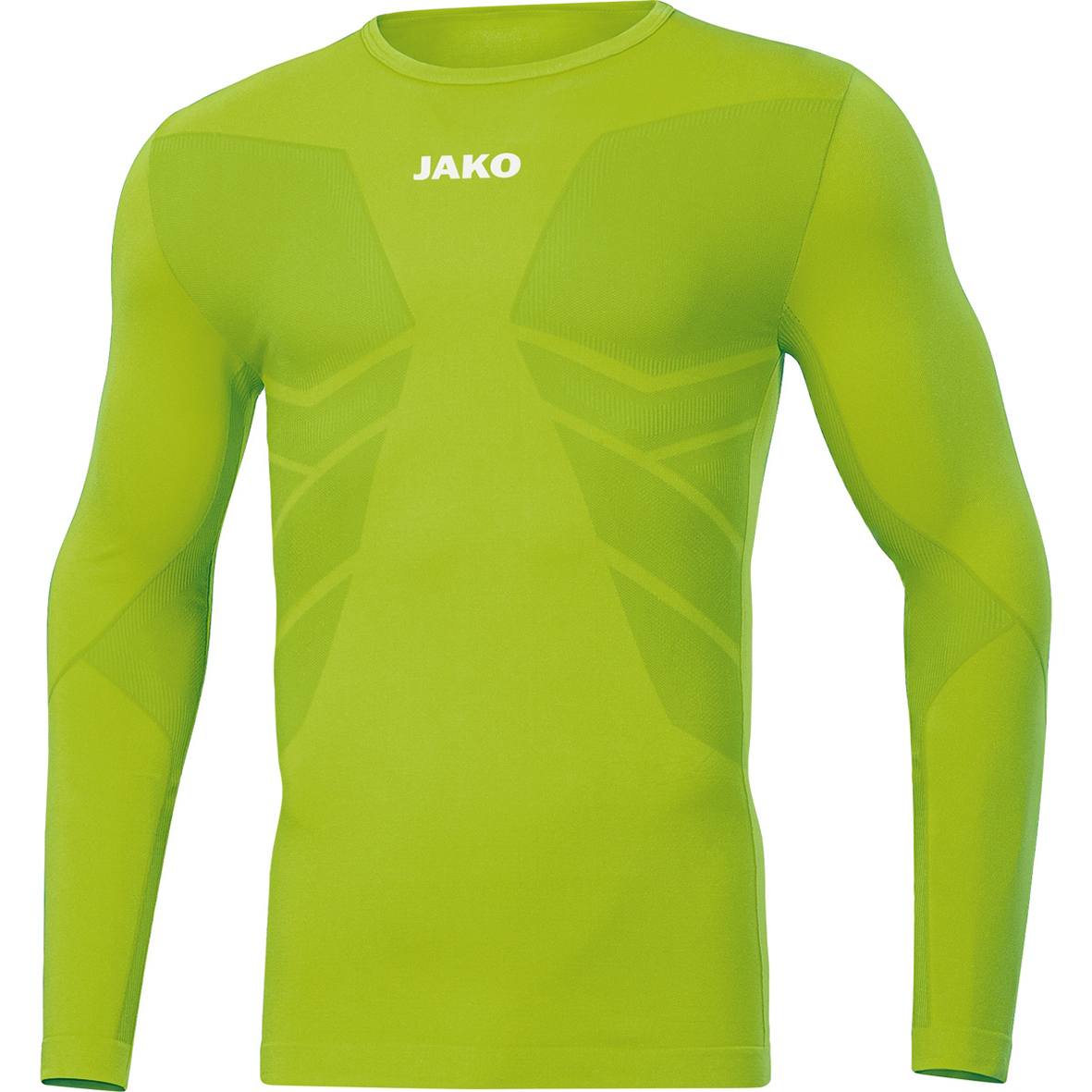 CAMISETA INTERIOR JAKO COMFORT 2.0 MANGA LARGA, VERDE NEÓN NIÑO.