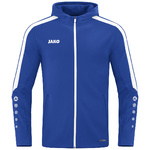 CHAQUETA CON CAPUCHA JAKO POWER ROYAL BLANCA HOMBRE