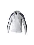 CHAQUETA ERIMA EVO STAR ENTRENAMIENTO CON CAPUCHA, BLANCO-NEGRO-MUJER