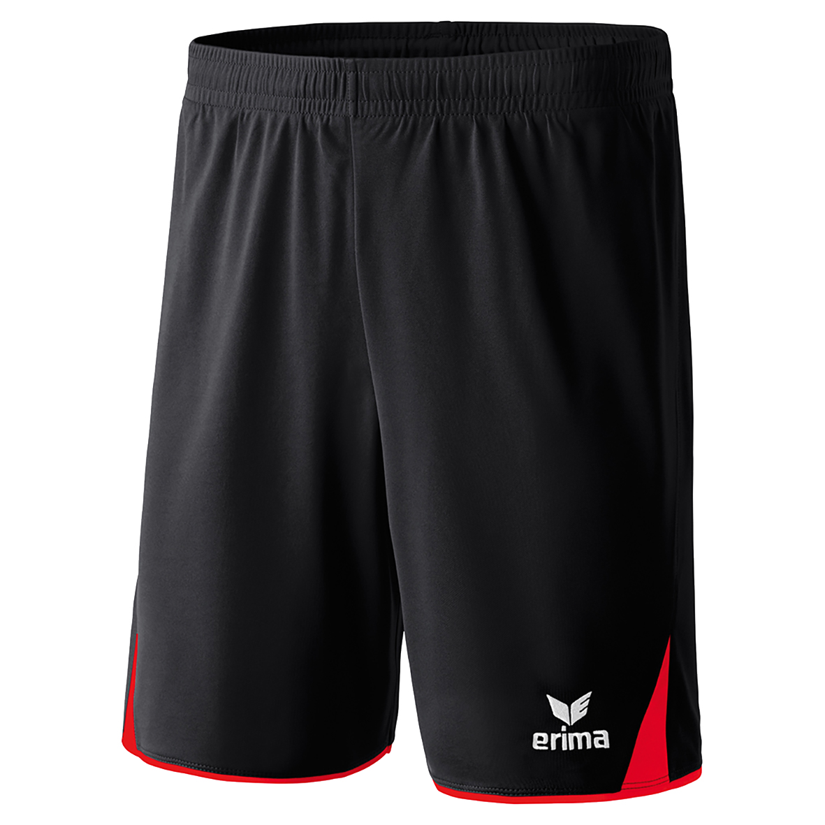 ERIMA CLASSIC 5-C SHORTS, BLACK-RED KIDS.