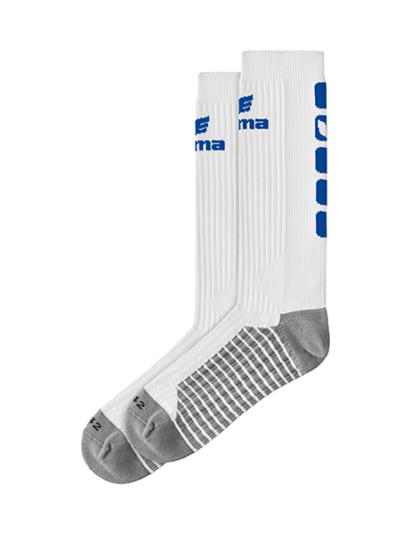 ERIMA CLASSIC 5-C SOCKS LONG, WHITE-NEW ROYAL.