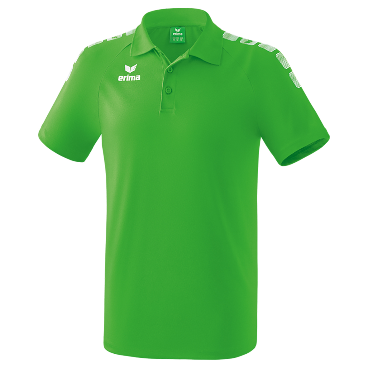 ERIMA ESSENTIAL 5-C POLO-SHIRT, GREEN-WHITE MAN.