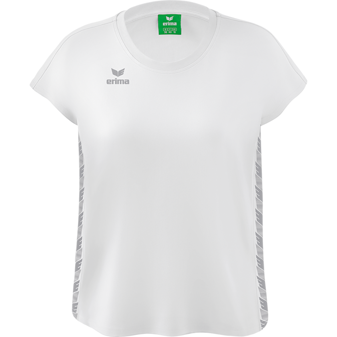 ERIMA ESSENTIAL TEAM T-SHIRT, WHITE-GREY MONUMENT WOMEN.