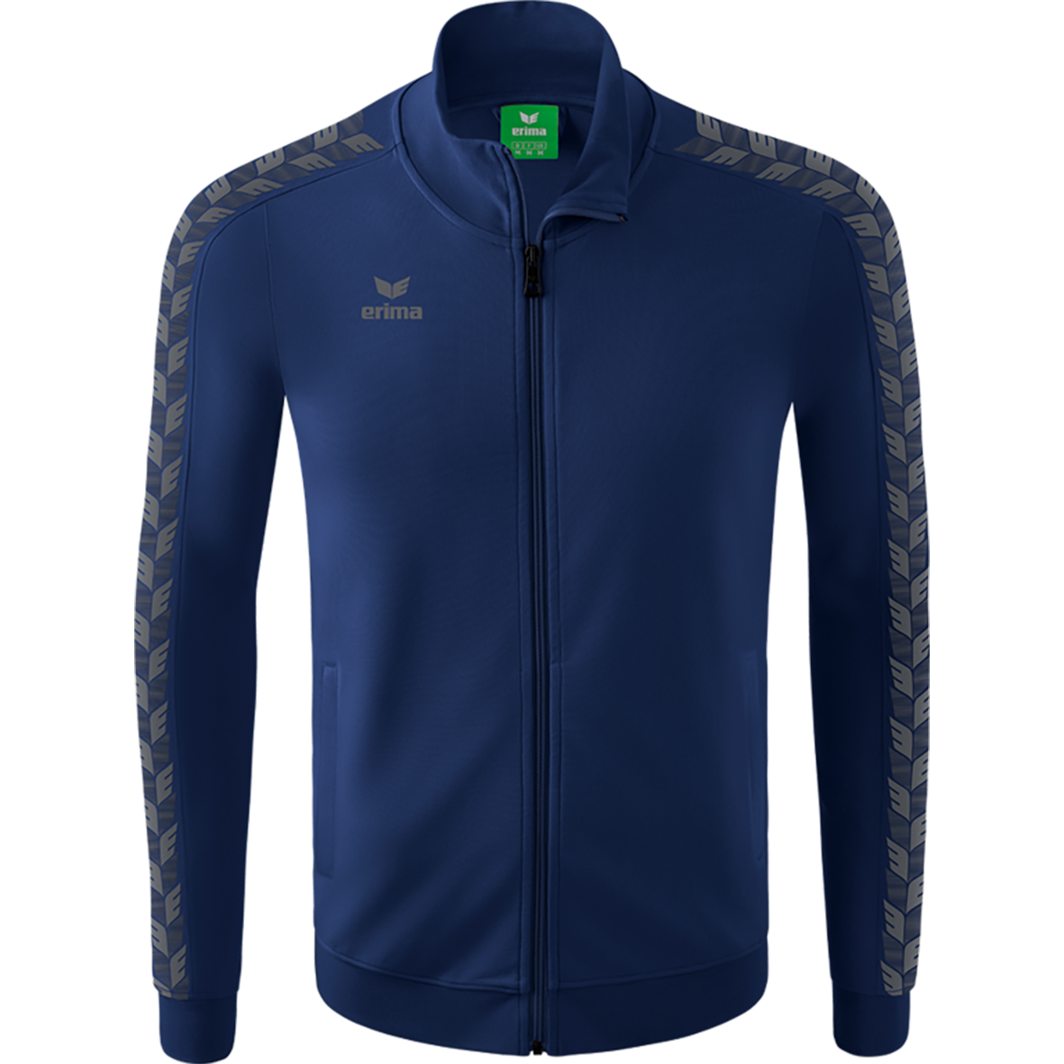 ERIMA ESSENTIAL TEAM TRACK TOP JACKET, NEW NAVY-SLATE GREY KIDS.