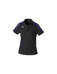 ERIMA EVO STAR POLO-SHIRT, BLACK-VIOLET-WOMAN