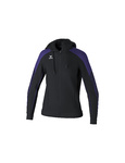 ERIMA EVO STAR TRAINNING JACKET WITH HOOD, BLACK-VIOLET-WOMAN