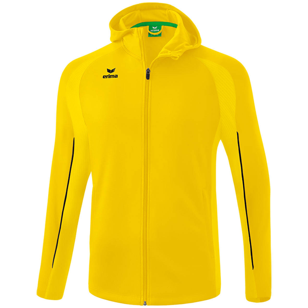 ERIMA LIGA STAR TRAINING JACKET WITH HOOD, YELLOW-BLACK UNISEX.