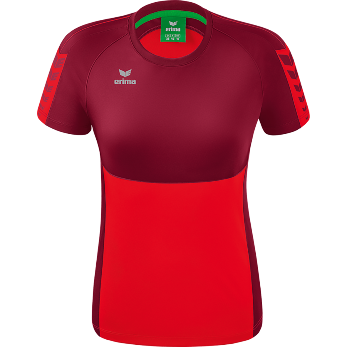 ERIMA SIX WINGS JERSEY SHORT SLEEVE, RED-BORDEAUX WOMEN.