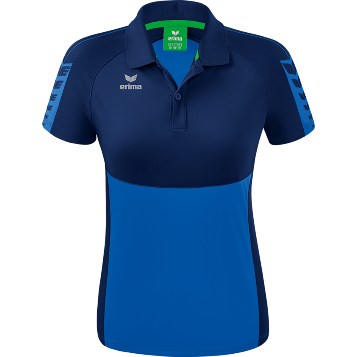 ERIMA SIX WINGS POLO-SHIRT, NEW ROYAL-NEW NAVY WOMEN.