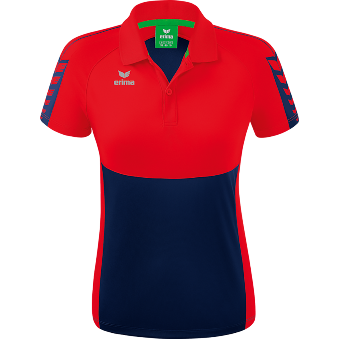 ERIMA SIX WINGS POLO SHIRT NEW NAVY RED WOMEN