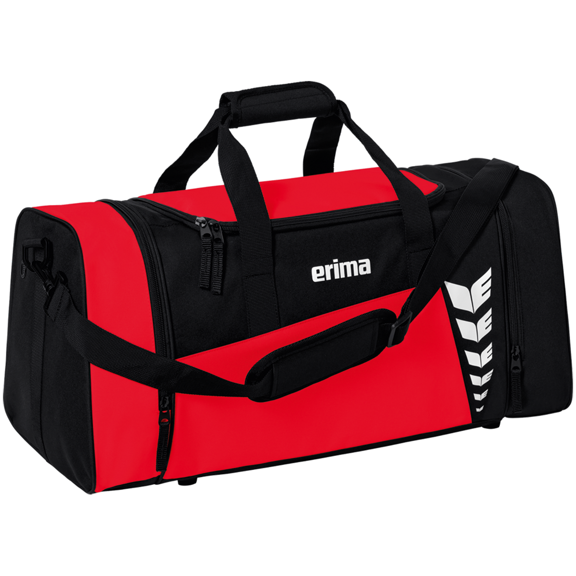 ERIMA SIX WINGS SPORTS BAG, RED-BLACK.