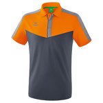 ERIMA SQUAD POLO SHIRT SLATE GREY GREY ORANGE MEN