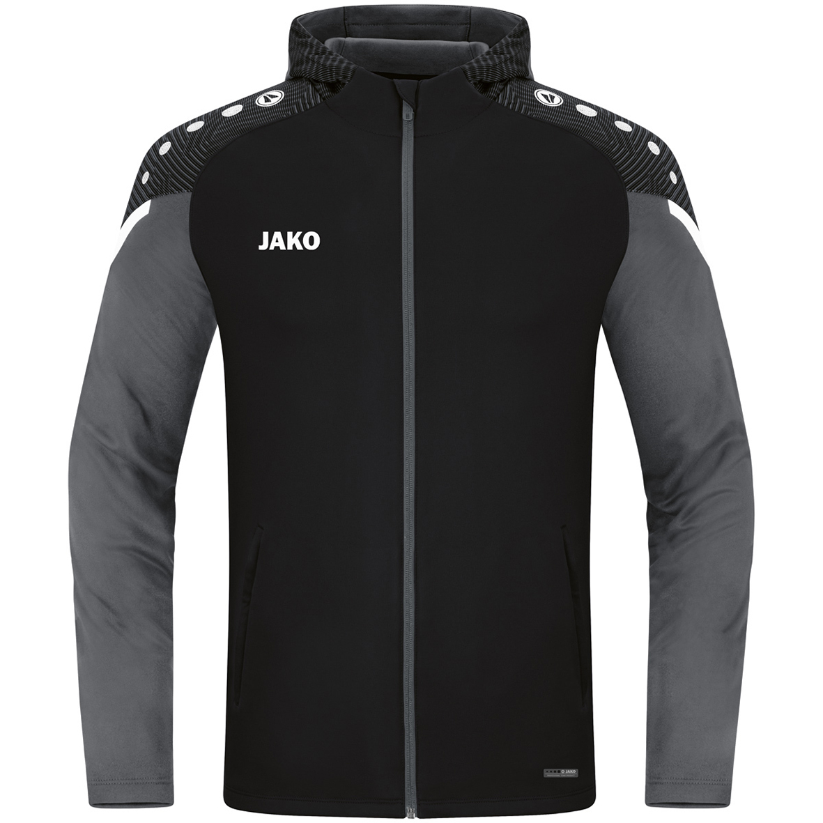 HOODED JACKET JAKO PERFORMANCE, BLACK-ANTHRA LIGHT KIDS.