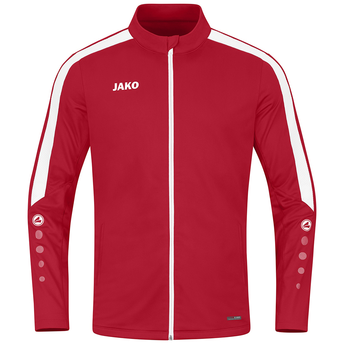 JAKO POWER POLYESTER JACKET, RED-WHITE WOMEN.