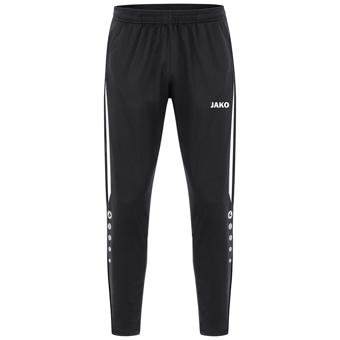 JAKO POWER POLYESTER TROUSERS, BLACK-WHITE WOMEN.