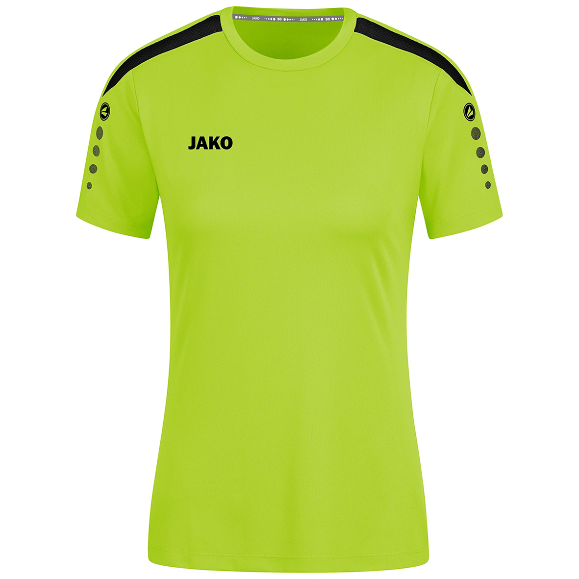 JAKO POWER T-SHIRT SHORT SLEEVE, NEON GREEN-WHITE WOMEN.