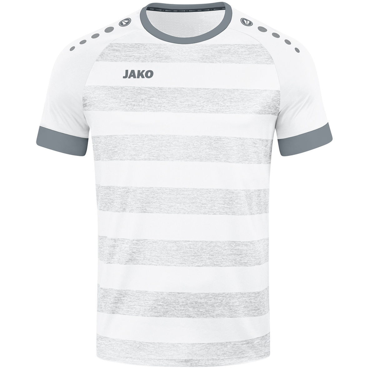 JERSEY JAKO CELTIC MELANGE SHORT SLEEVE, WHITE-STONE GREY KIDS.