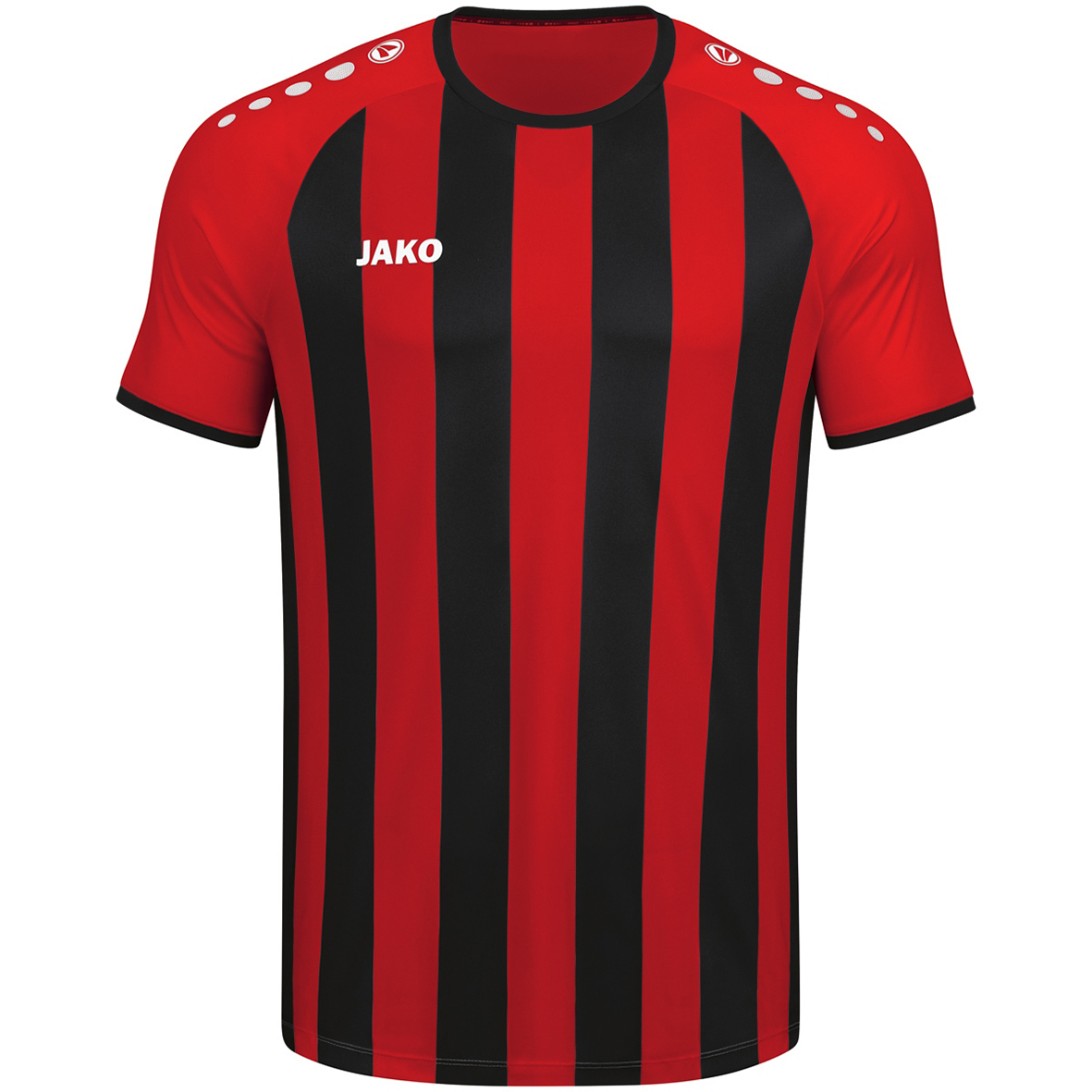 JERSEY JAKO INTER SHORT SLEEVE, SPORT RED-BLACK KIDS.