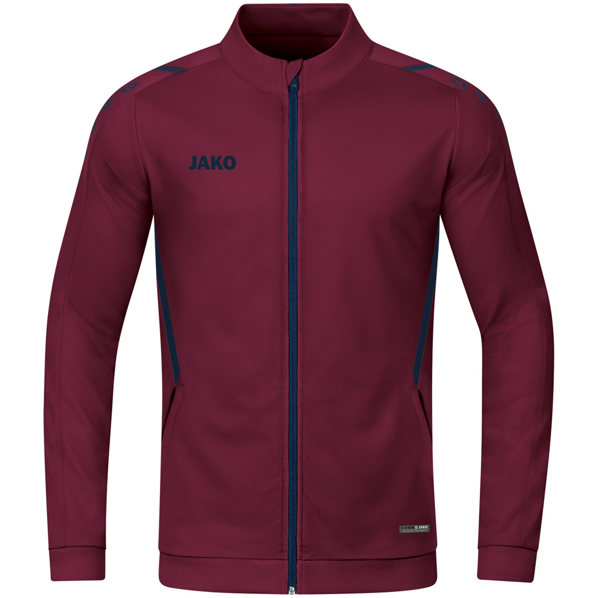 POLYESTER JACKET JAKO CHALLENGE, MAROON-SEABLUE MEN.