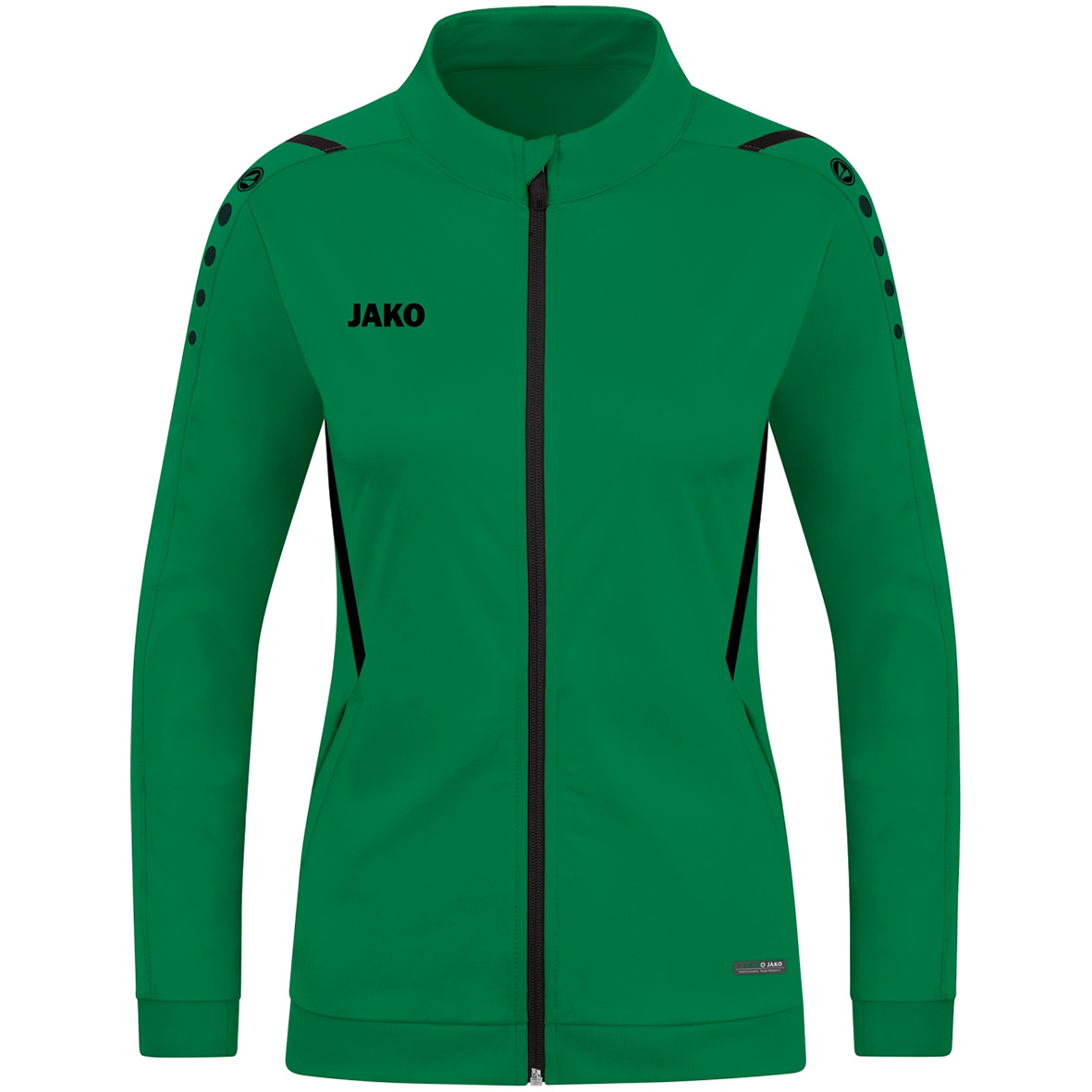 POLYESTER JACKET JAKO CHALLENGE, SPORT GREEN-BLACK WOMEN.