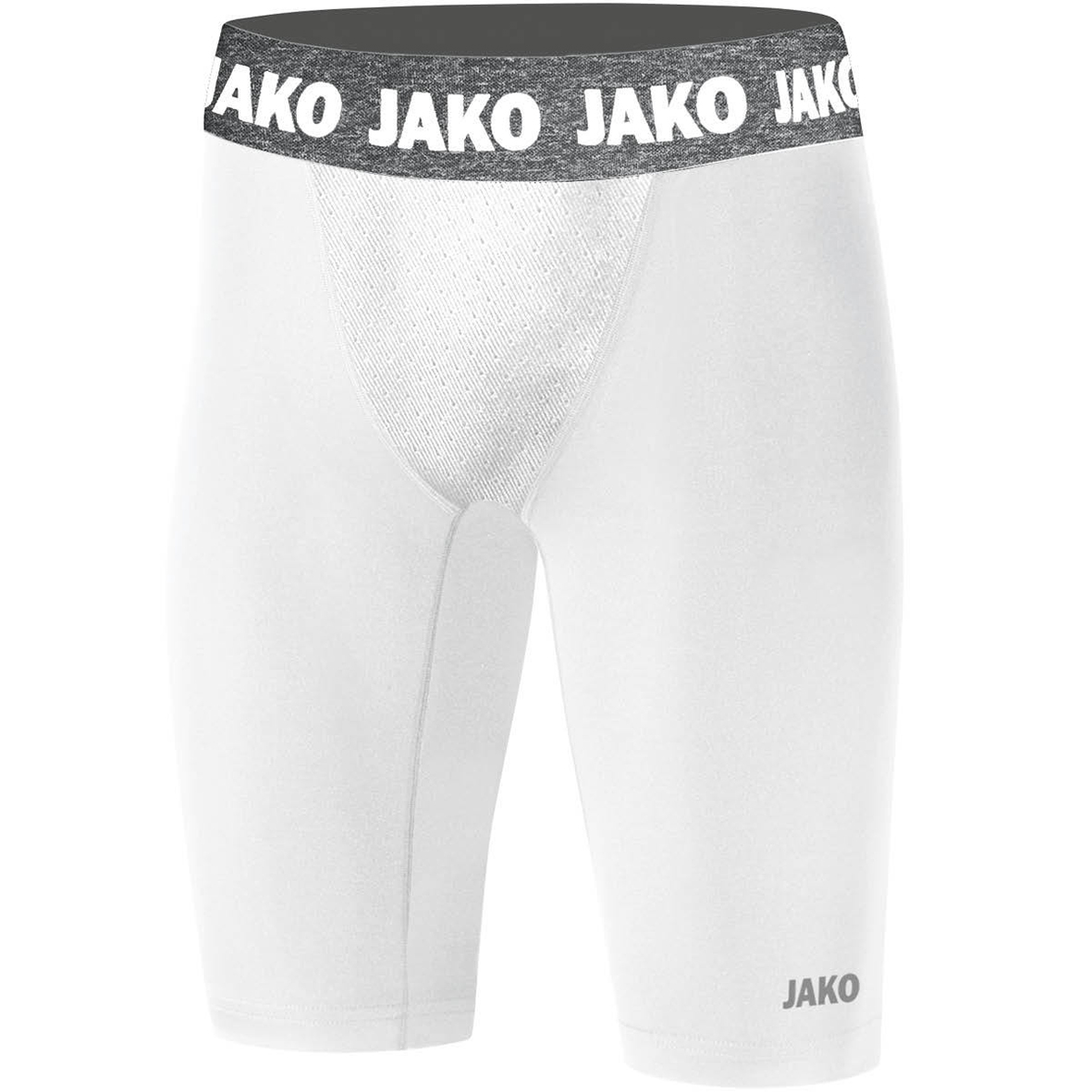 SHORT AJUSTADO JAKO COMPRESSION 2.0, BLANCO NIÑO.