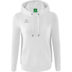 SUDADERA CON CAPUCHA ERIMA ESSENTIAL TEAM BLANCA GRIS MUJER