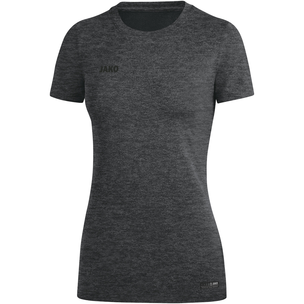 T-SHIRT JAKO PREMIUM BASICS, ANTHRACITE MELANGE MELANGE MELANGE MELANGE MELANGE WOMEN.