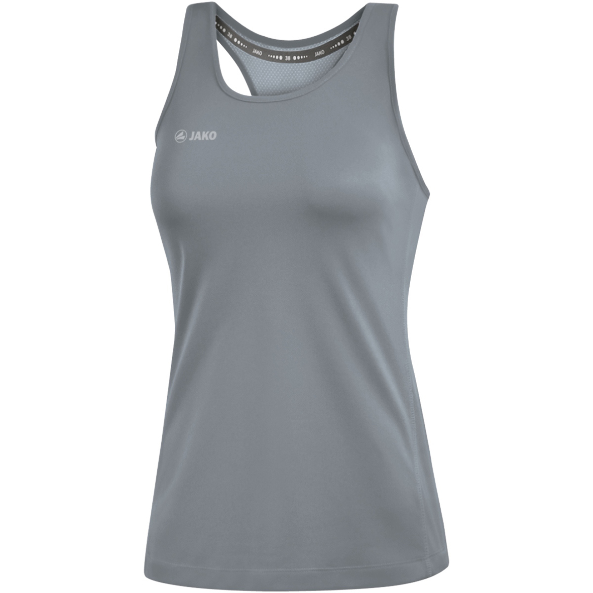 TANK TOP JAKO RUN 2.0, STONE GREY WOMEN.