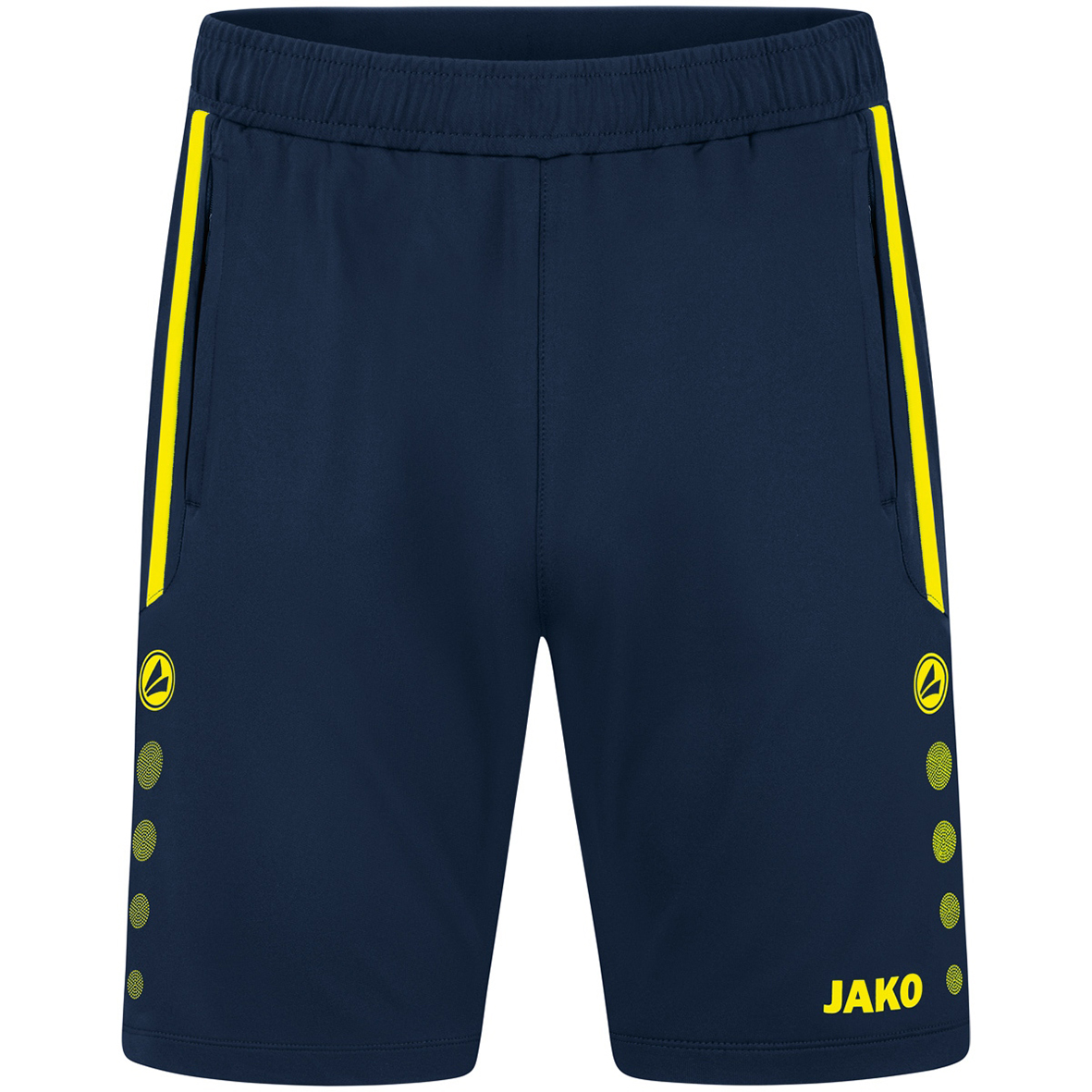 TRAINING SHORTS JAKO ALLROUND, SEABLUE-NEON YELLOW KIDS.