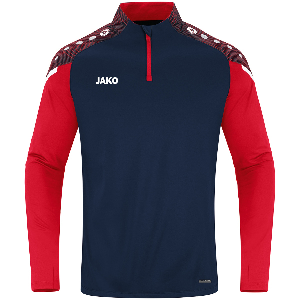 ZIP TOP JAKO PERFORMANCE, SEABLUE-RED MEN.